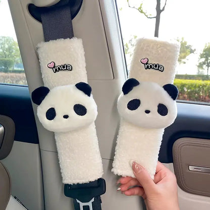 Cute Animal Toy Car Seatbelt Case for Neck Protection Cartoon Panda Car Seat Belt Cover Shoulder Pad Strap Harness Cushion